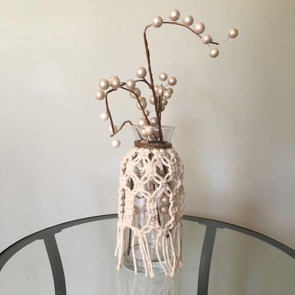 Macrame, Boho Vase, accent, decor - Picture 5 of 5